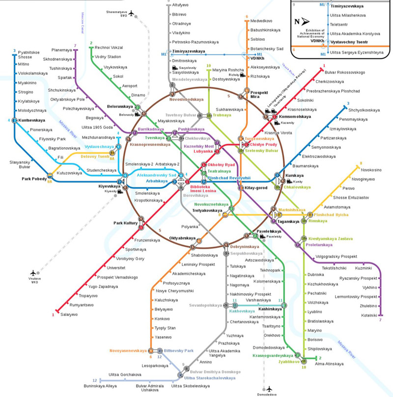 نقشه مترو مسکو
