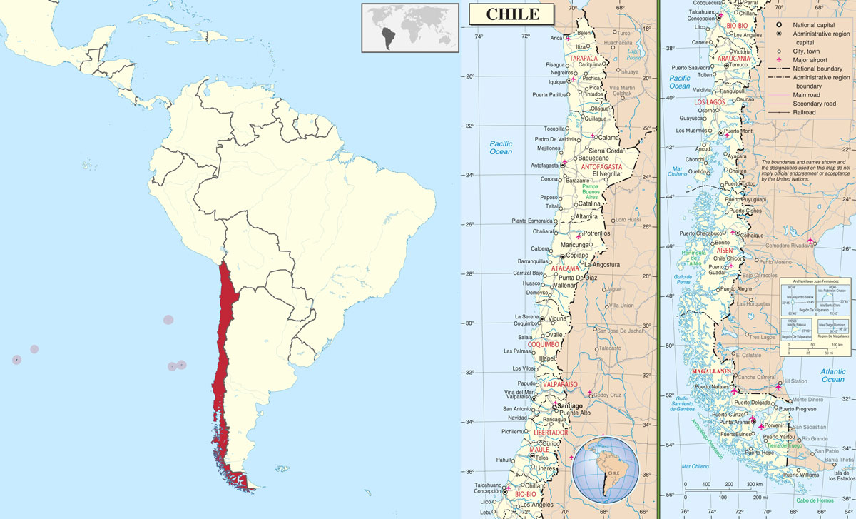 نقشه شیلی