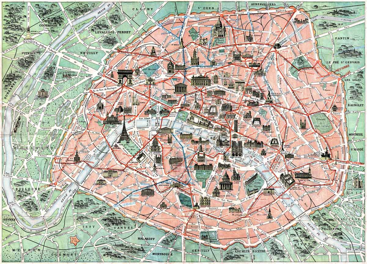 نقشه پاریس