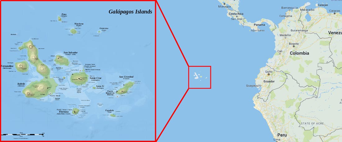 نقشه گالاپاگوس