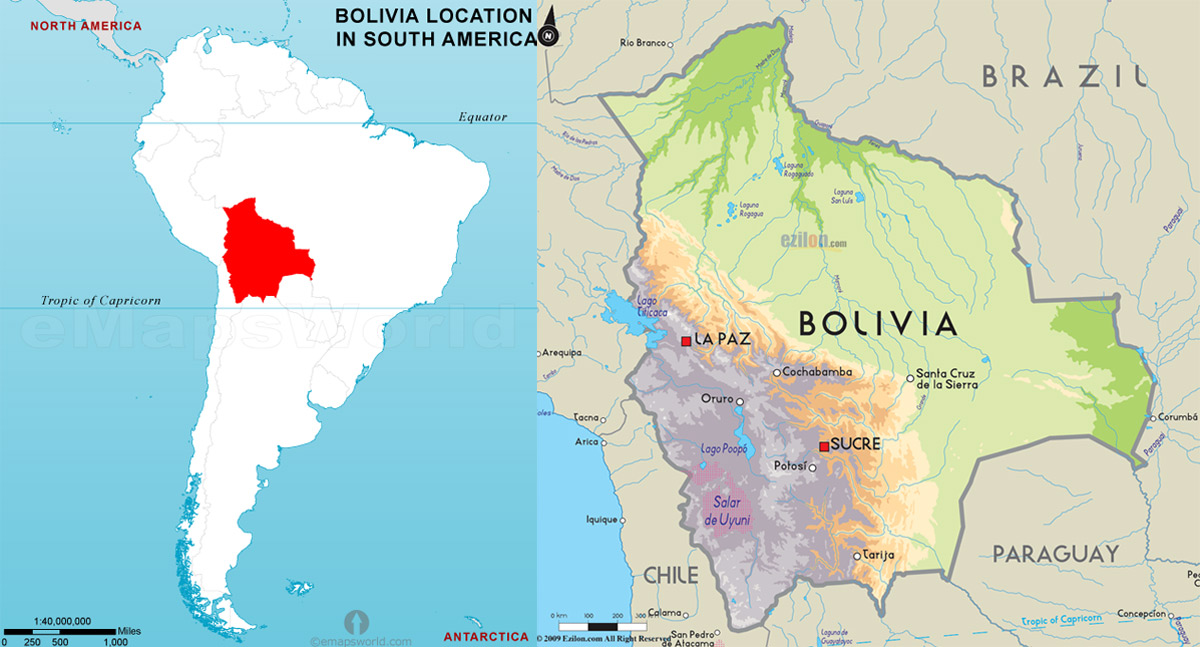 نقشه بولیوی